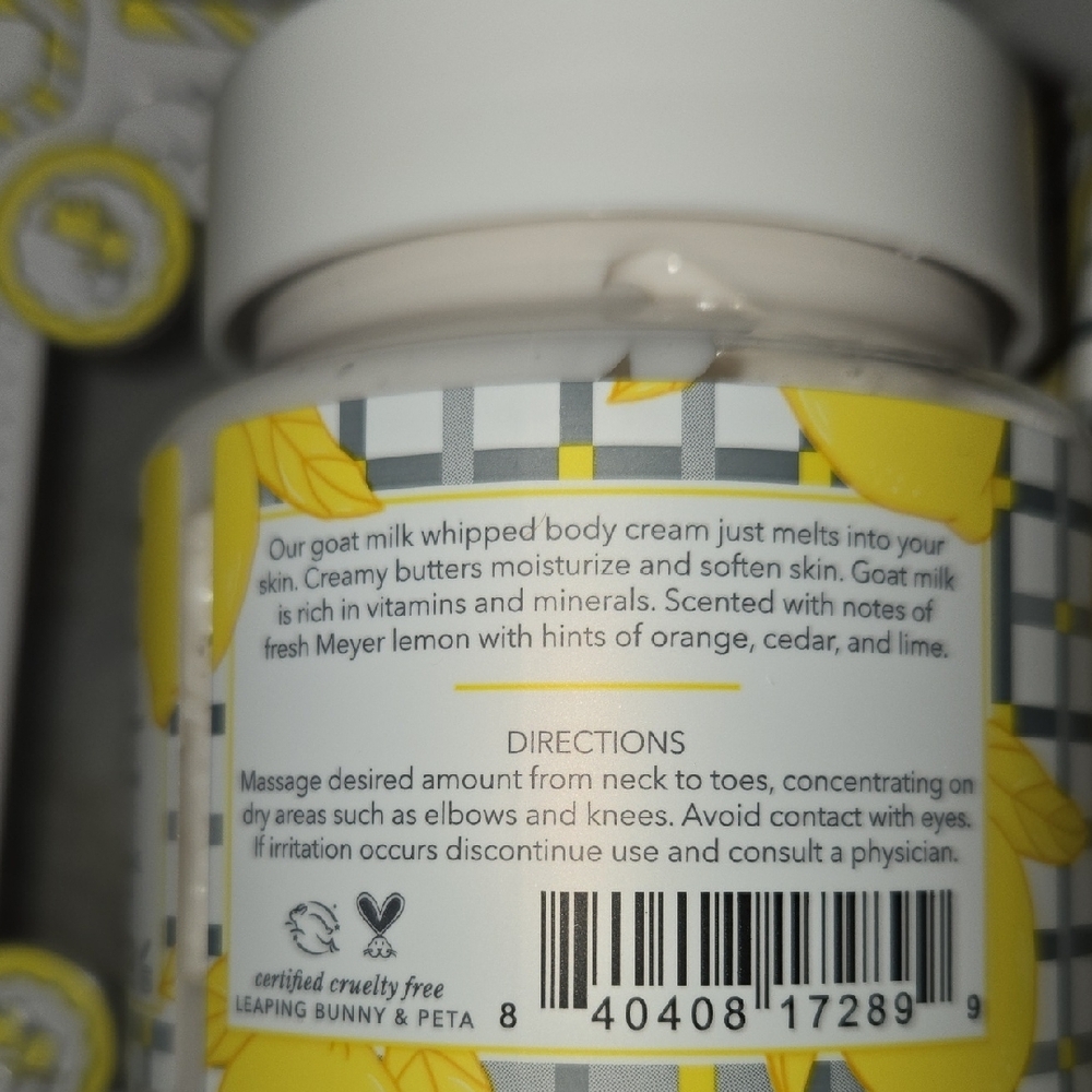 Beekman 1802 Sunshine Lemon And Goat's Milk Body Cream and Soap Set - Picture 6 of 8